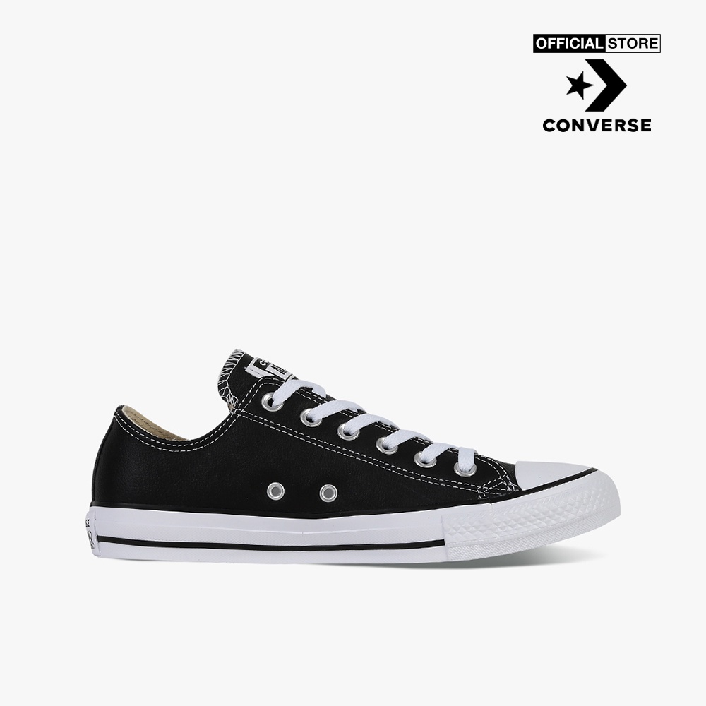 Giày sneakers Converse cổ thấp unisex Chuck Taylor All Star Leather 132174C-00B0 BLACK