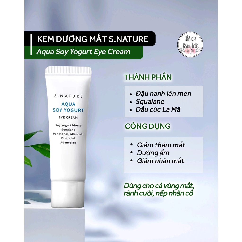 Kem dưỡng mắt S.NATURE AQUA SOY YOGURT EYE CREAM Shopee Việt Nam