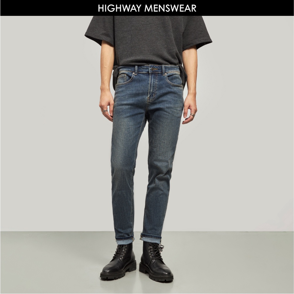 Quần jeans slimfit nam co giãn Highway (Menswear) Rowdy - xanh