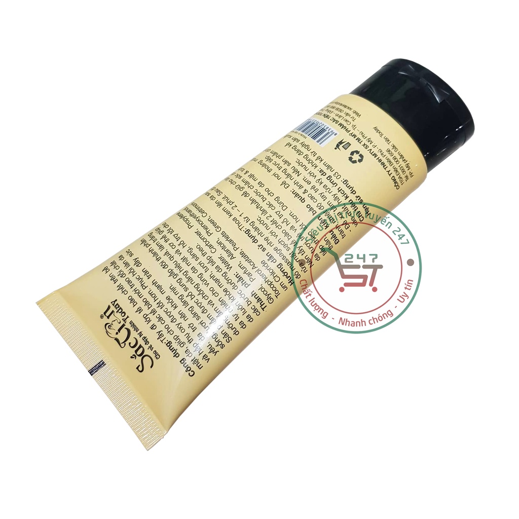 Tẩy tế bào chết body hiệu quả với kem tẩy tế bào chết Sắc Tiên 120g (Vàng) Tẩy da chết cho da mặt giúp trắng da