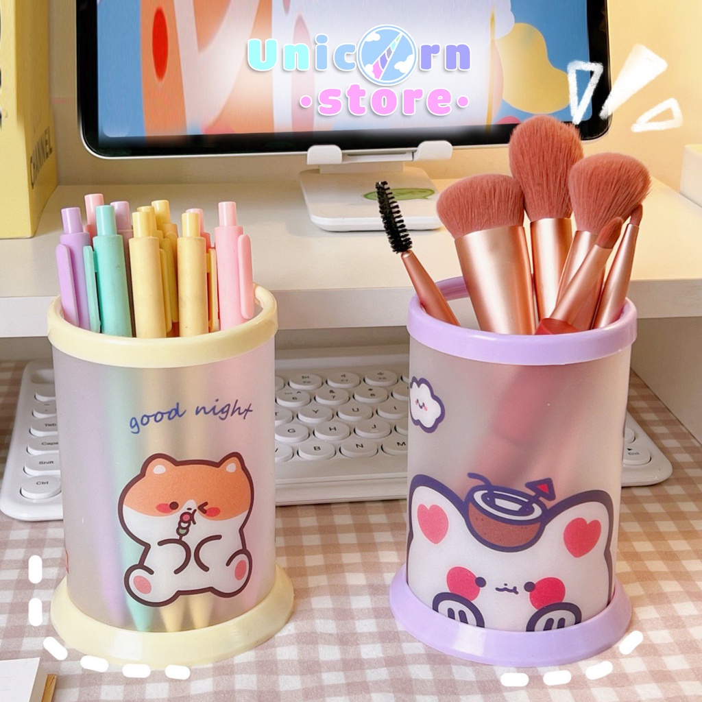 Hộp Đựng Bút Hình Trụ Cute Tự Lắp Chắc Chắn WJ395