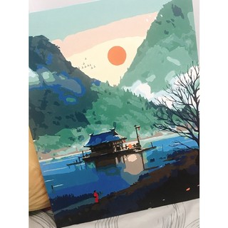 [TỔNG HỢP] Tranh Tô Màu Theo Số kích thước 20x30cm Vòng quanh thế giới, Tranh treo tường, Decor xinh