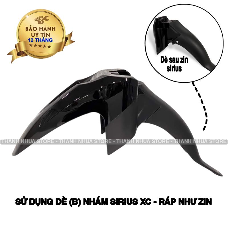 Dè Fi sirius - Chắn bùn (Dè) trước sirius Fi cho sirius xc