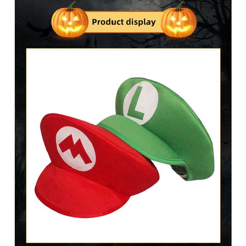 Hot Super Mario Bros Hoạt Hình Mới Cosplay Chống Đỡ Nón Luigi Bros Mái Vòm Mũ Bóng Chày Trẻ Em Người Lớn Unisex Sinh Nhật