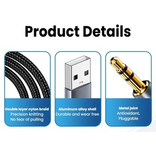 [Vận chuyển nhanh] Bộ chuyển đổi loa HOMELYHUB USB sang 3,5 mm Dây tai nghe Aux Line