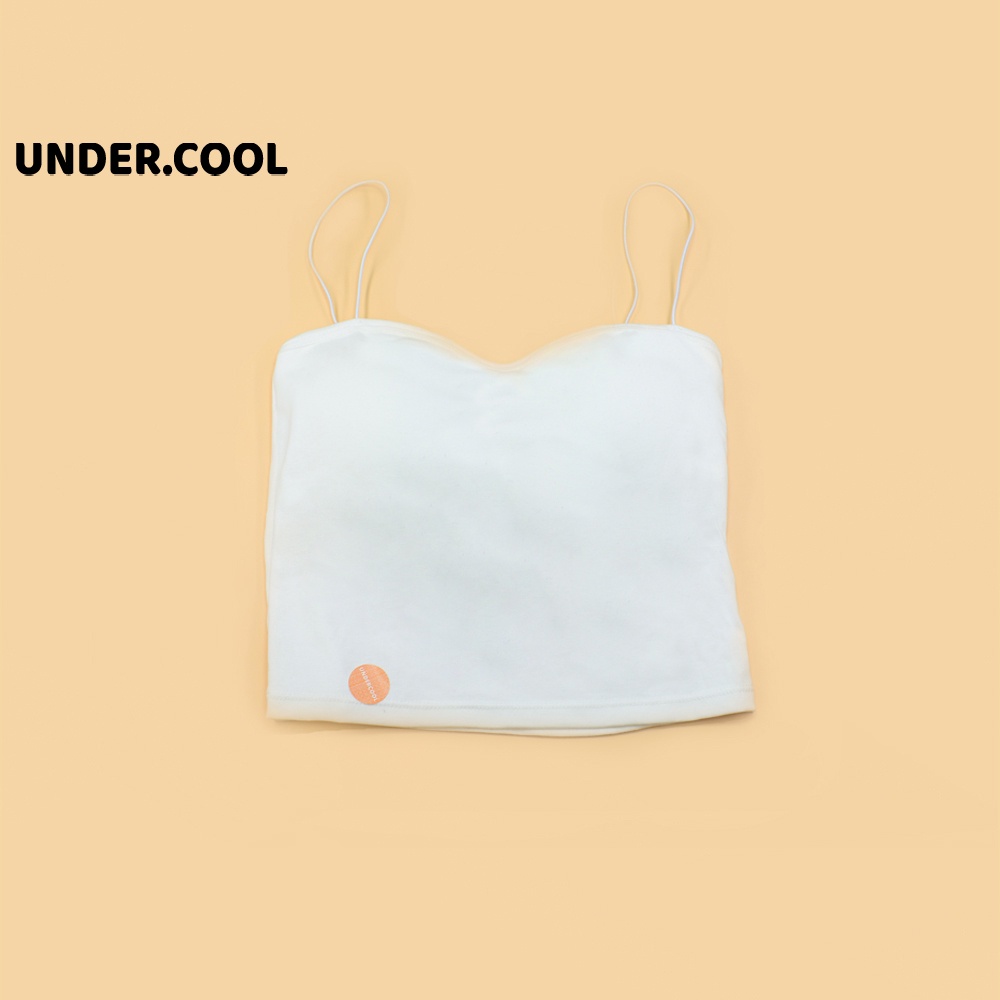 Áo 2 Dây Cotton UNDERCOOL Croptop Sợi Bún Đệm Nâng Ngực Dáng Ôm Thoáng Mát A2D07