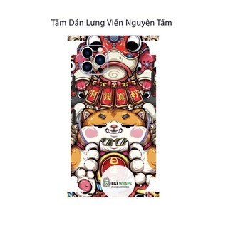 Tấm dán Skin Mặt Sau Mèo Thần Tài M03  FULL VIỀN Dành Cho 14prm , 13prm , 12prm , 11prm  , ip11 , ip12 , ip13 - FukiShop