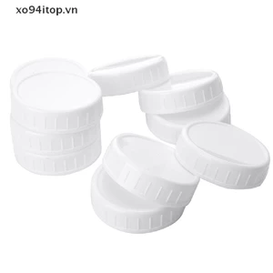 Bộ 10 Nắp Nhựa Trắng Đậy Hũ Lọ Thủy Tinh Đường Kính 70mm / 86mm