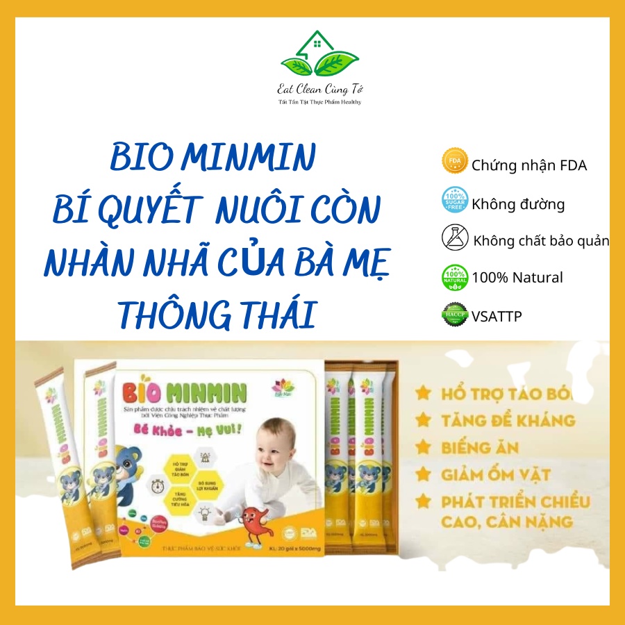 Men Bio Min Min, Men vi sinh hỗ trợ tiêu hóa, táo bón, tăng đề kháng ...