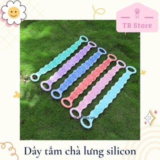 Dây tắm chà lưng silicon 2 mặt dụng cụ vệ sinh tẩy da chết cơ thể