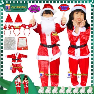 BỘ ĐỒ ÔNG GIÀ NOEL CHO BÉ TỪ 1 - 10 TUỔI CHẤT VẢI NHUNG CAO CẤP - TRANG PHỤC NOEL GIÁNG SINH