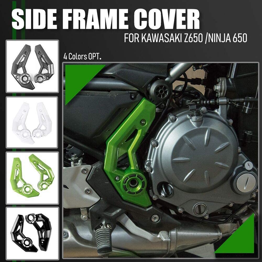 Heinmo Protezioni Tallone Pedane Per Kawasaki Ninja650 E Z650 – 2018-2023, Alluminio CNC Anodizzato, Multicolore