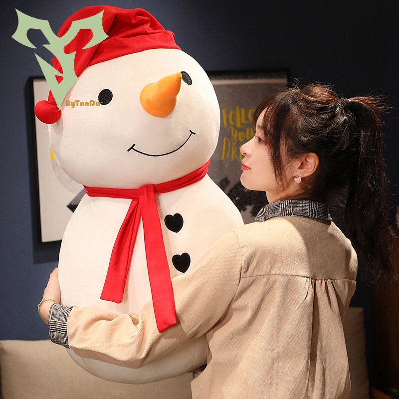 Rytanda Snowman Đồ chơi nhồi bông người tuyết Noel làm quà tặng dễ thương trang trí nội thất