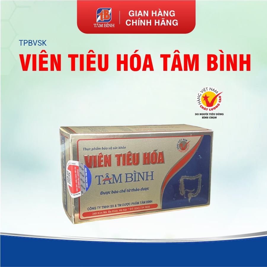 Ảnh Viên Tiêu hóa Tâm Bình - Hỗ trợ ăn ngon, giảm đầy bụng, khó tiêu, tiêu chảy, táo bón 1
