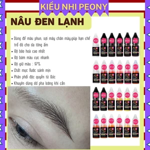 Mực phun xăm Hữu Cơ, NÂU ĐEN LẠNH và 20 màu Mực Nước phun xăm Thẩm Mỹ