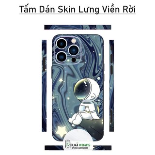 Tấm dán Skin Mặt Sau Phi hành gia FULL VIỀN Dành Cho 14prm, 13prm , 12prm , 11prm, ip11 , ip12 , ip13 - FukiShop