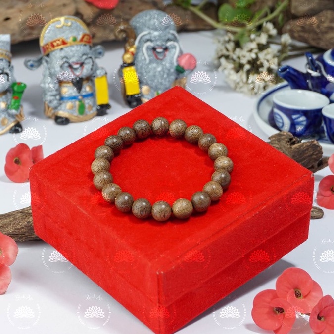 Vòng Tay Trầm Hương Tự Nhiên Cho Bé - giúp ngủ ngon, giảm khóc đêm, chống giật mình - Trầm Hương Bình An 6 8 mm