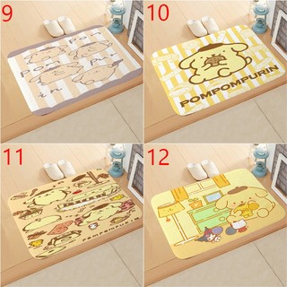 Pompompurin Sanrio thảm trải sàn trẻ em in họa tiết hoạt hình dễ thương 60x40cm, chống trượt, dùng cho phòng tắm/bếp/lối vào