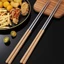 Đũa Chiên Thức Ăn Thép Không Gỉ Tay Cầm Gỗ Tự Nhiên Dài 38.5cm