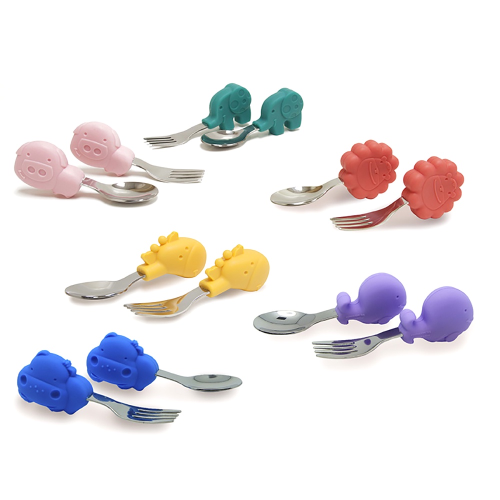 Ảnh Bộ thìa nĩa tập ăn cho bé Palm Grasp Marcus & Marcus, từ 18 tháng - Ollie 4
