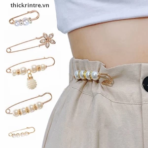 Set 3 Ghim Cài Áo Đính Đá Ngọc Trai Nhân Tạo Thời Trang