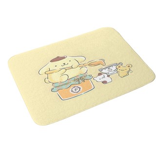 Pompompurin Sanrio thảm trải sàn trẻ em in họa tiết hoạt hình dễ thương 60x40cm, chống trượt, dùng cho phòng tắm/bếp/lối vào