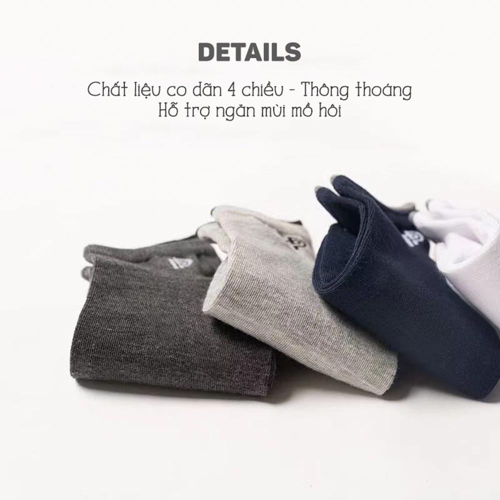 Tất cổ ngắn nam phong cách công sở,vớ cổ ngắn chất  liệu cotton co giãn 4 chiều - Ekiu Shop