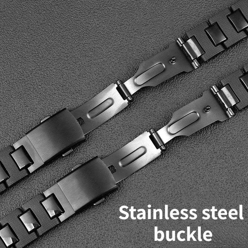 Dây Đeo Bằng Nhựa Thép Không Gỉ 16mm Cho Đồng Hồ Casio dw5600 DW6900 GWM5610 Casio 16mm