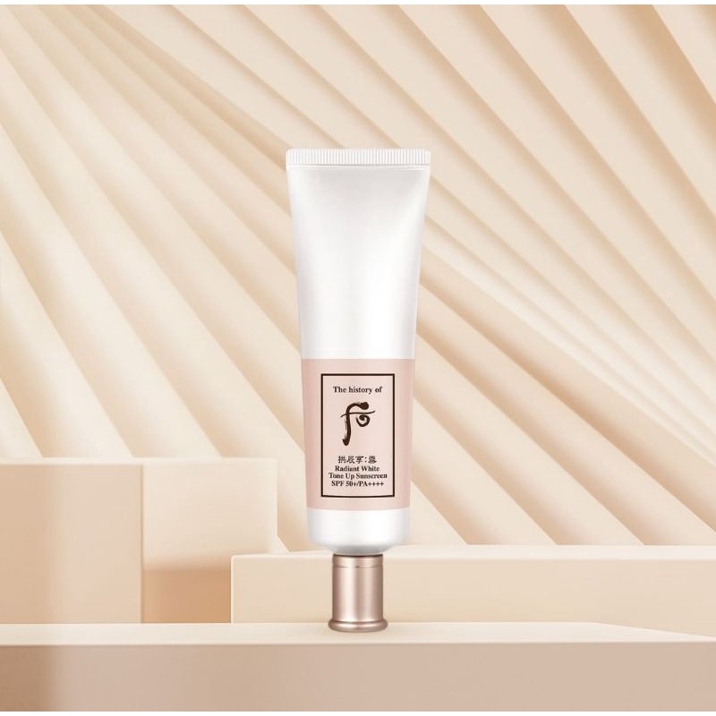 combo 10 gói Kem chống nắng dưỡng trắng nâng tone tức thì WHOO RADIANT WHITE TONE UP SUNSCREEN SPF50+/ PA++++