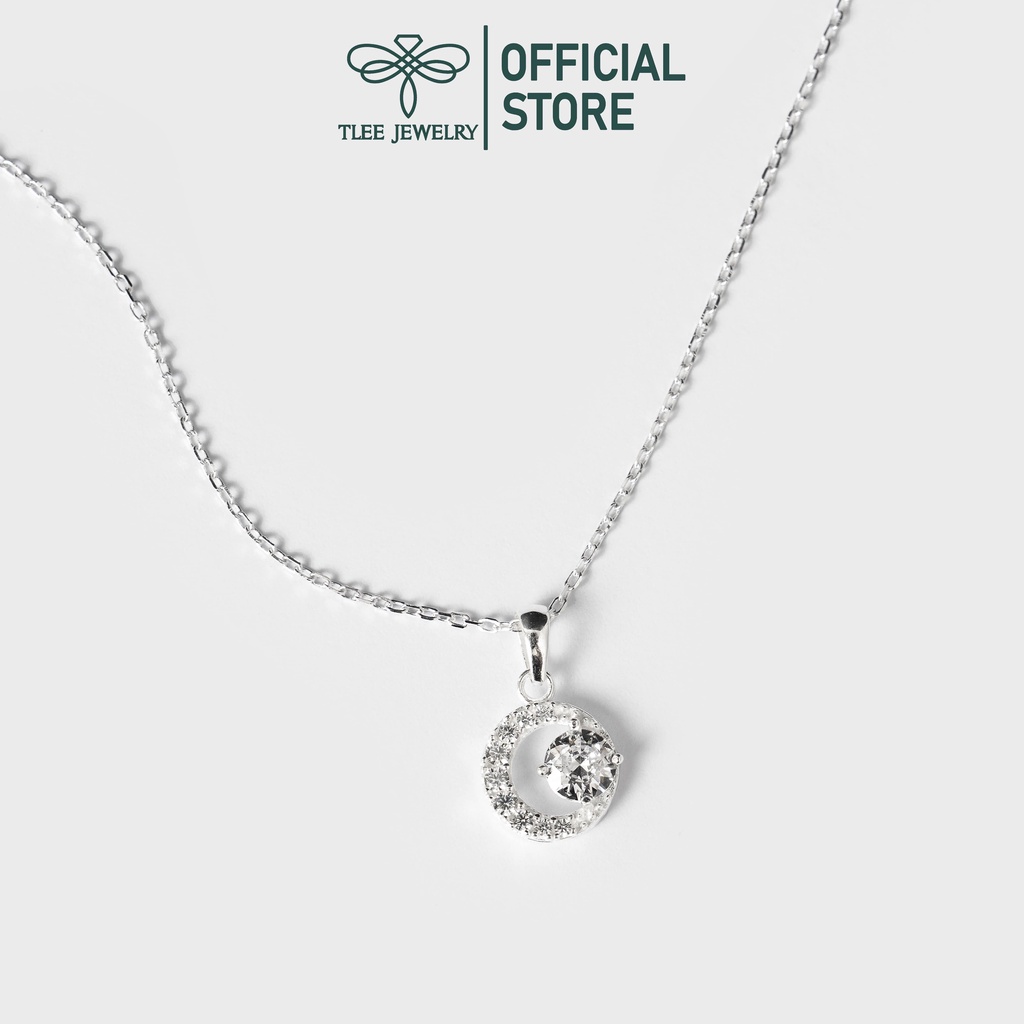 Dây chuyền bạc nữ TLEE mặt trăng đính đá cao cấp TLEE JEWELRY D0128