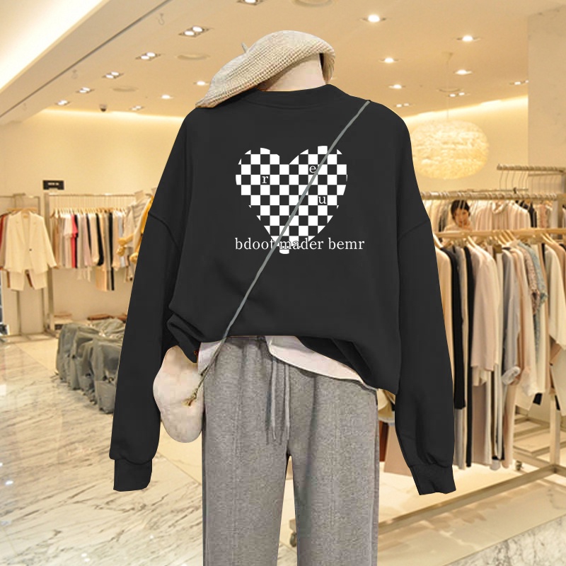 Áo Sweater Nam/Nữ HappyFamily Màu Xanh Rêu Hình Trái tim bdoot mader bemr Chất Nỉ Da Cá 100 Cao Cấp