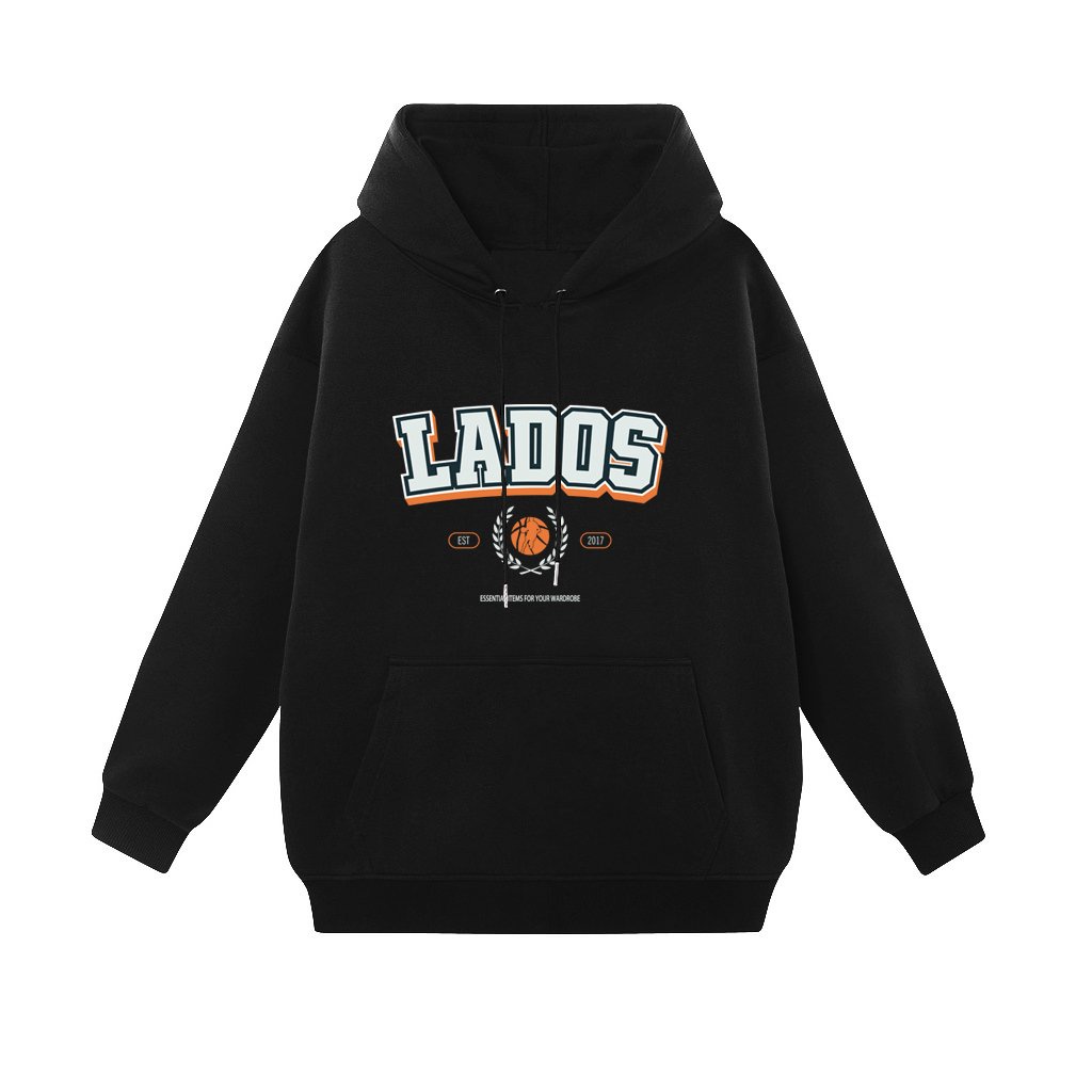 Áo Hoodie Nam Nữ Unisex nỉ dày dặn in họa hình LADOS – 9116 thời trang, form rộng phong cách