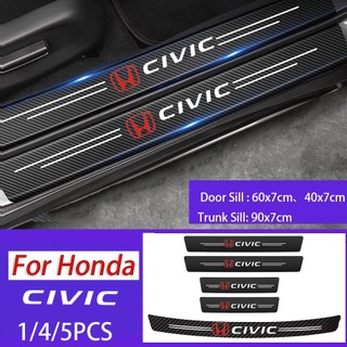 Miếng Dán Trang Trí Cửa Xe Hơi Honda civic Bằng Sợi carbon Chống Trầy Xước / Thấm Nước