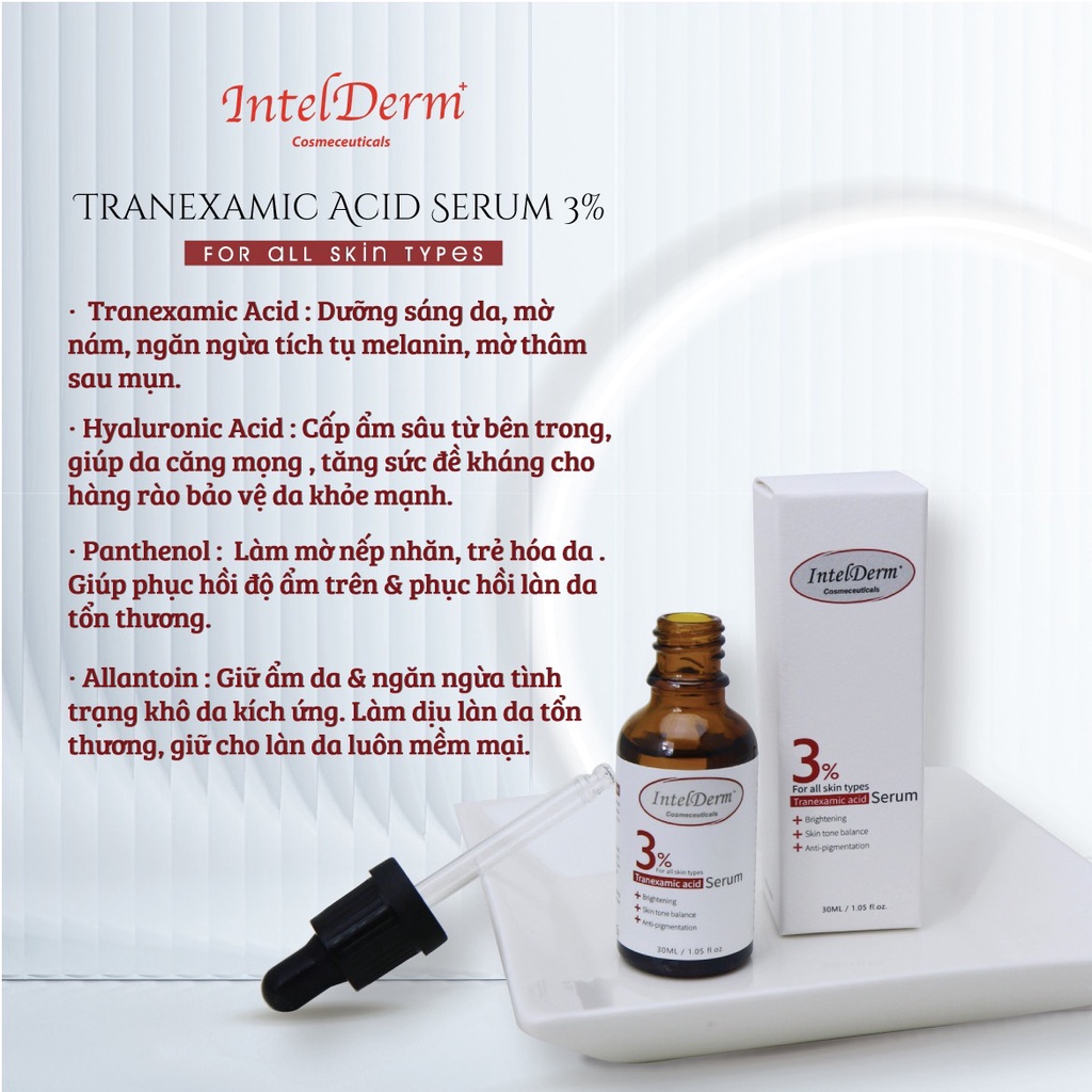 [CHÍNH HÃNG]Serum Sáng da,Phục hồi và Mờ Thâm Nám-TRANEXAMIC ACID 3% serum 30ml
