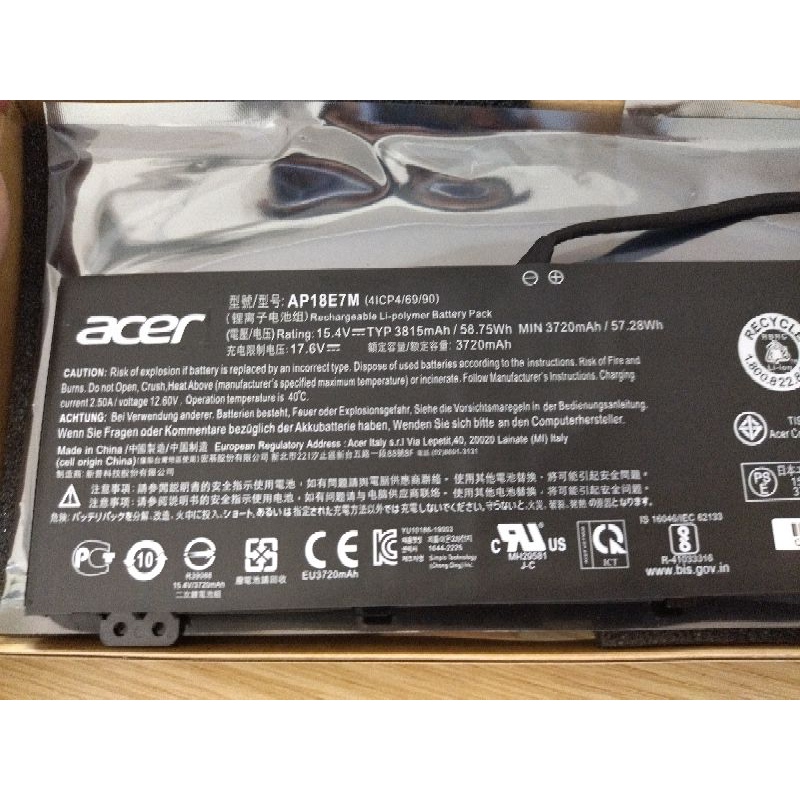 [PIN ZIN] Pin Acer Predator 300 PH315-52 PH317-53 AP18E8M AP18E7M ...