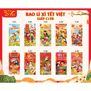 COMBO 30 BAO LÌ XÌ TRUYỀN THỐNG LOẠI 1 CAO CẤP RẤT ĐẸP - BAO LÌ XÌ GIÁ SỈ