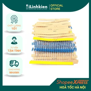 Điện trở vạch 1/4w 1% chân đồng chính hãng túi 100 con đầy đủ giá trị