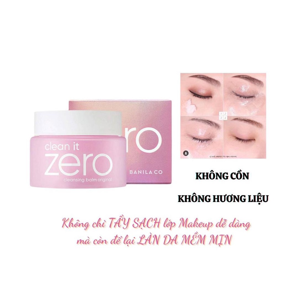 Tẩy Trang Dạng Sáp Dưỡng Ẩm Banila Co Clean It Zero Cleansing Balm Original 7ml 50ml 100ml 4817