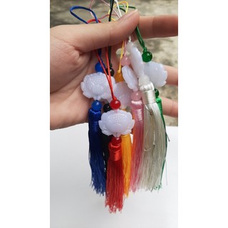 [Set 10 ]Dây treo tua rua hoa sen, dây trang trí ngọc bội hoa sen