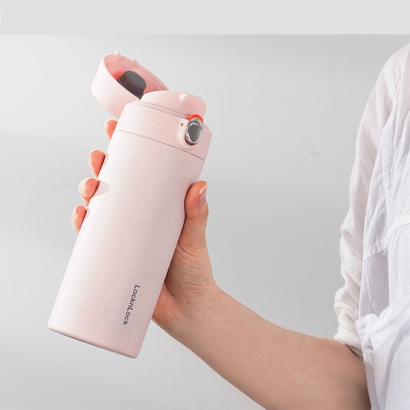 Bình giữ nhiệt LocknLock 500ml Featherlight One Touch Tumbler LHC3257 , mở nắp một chạm - K-MALL