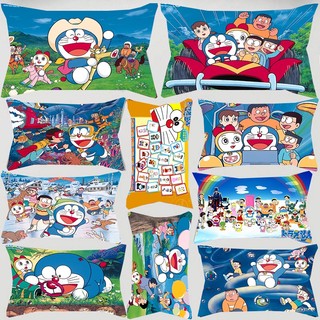 Vỏ Gối Hoạt Hình Anime Doraemon Một Mặt In Hình Chữ Nhật Polyester Trang Trí Sofa Phòng Ngủ (Không Có Lõi Gối)