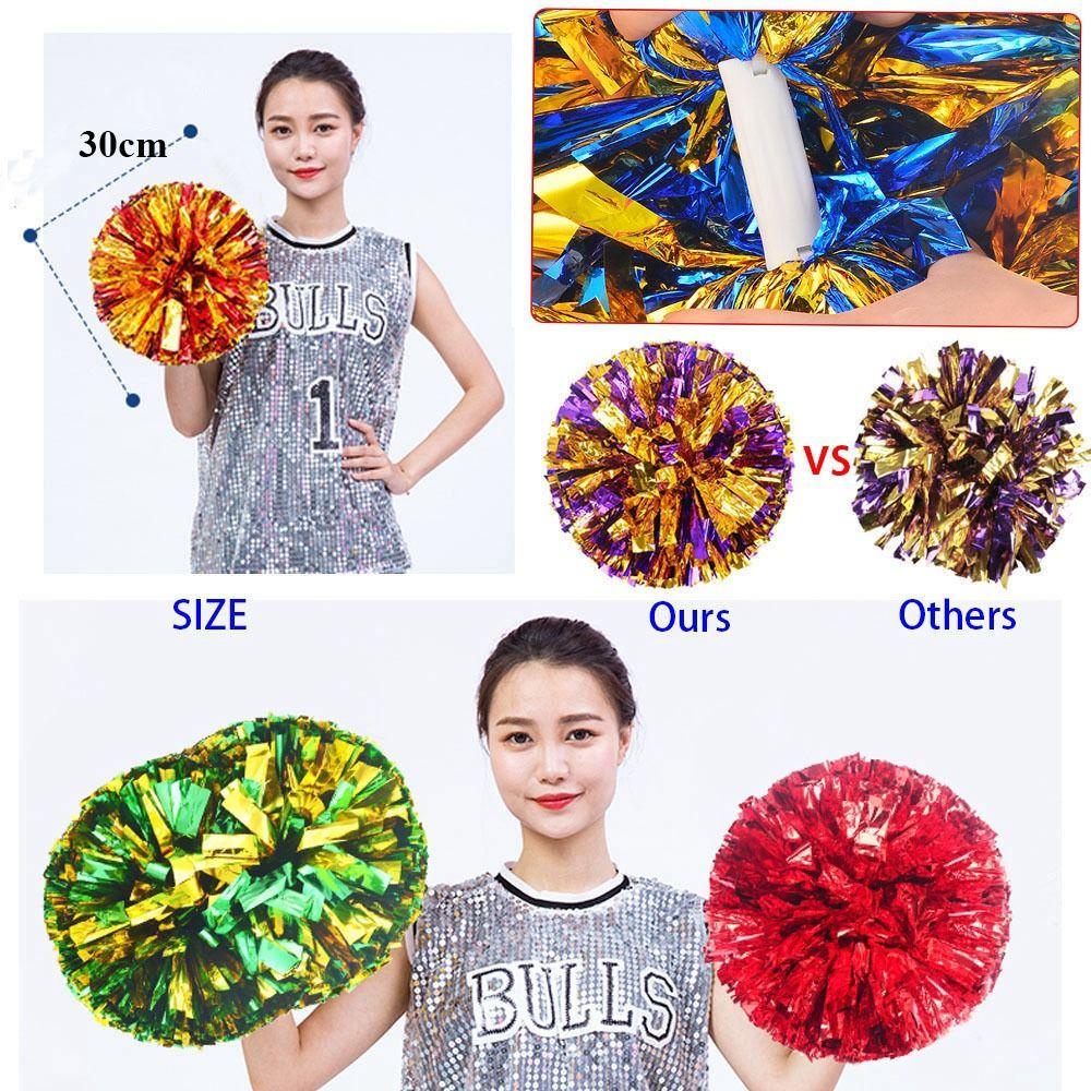 ICUCKO 1 Cổ Vũ pompoms Đầm Trang Phục Hòa Nhạc Tay Cầm Nhựa Khiêu Vũ Trang Trí Tiệc