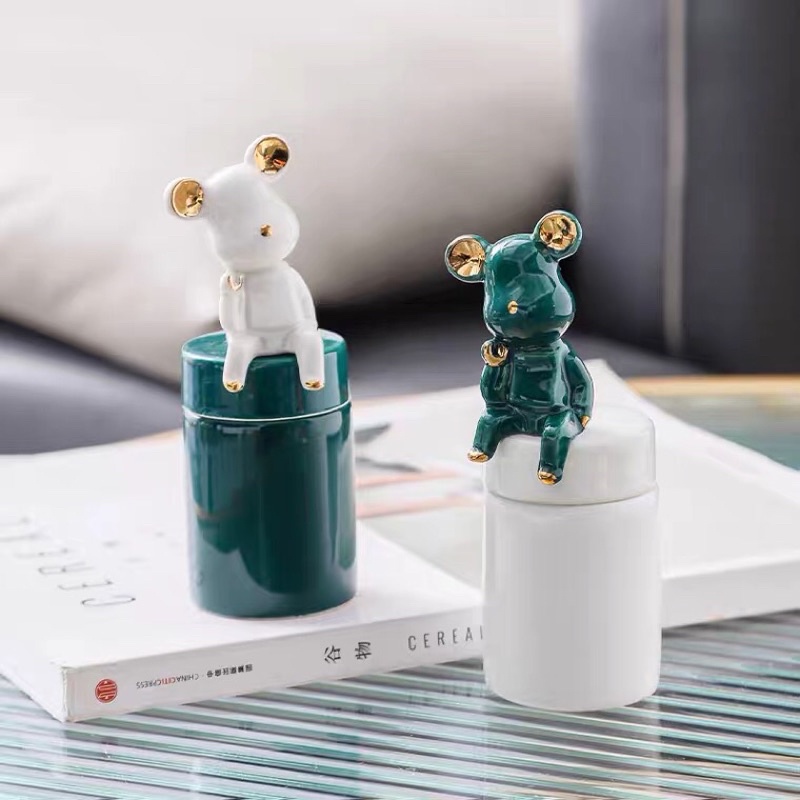 Hộp tăm chất liệu gốm sứ phong cách Bắc Âu sang trọng