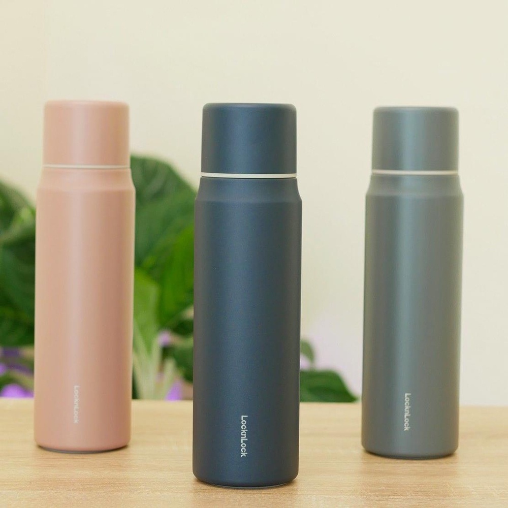 Bình giữ nhiệt LocknLock 505ml Maman Cup Vacuum Bottle LHC1487 , Nắp dùng làm cốc nước uống - K-MALL