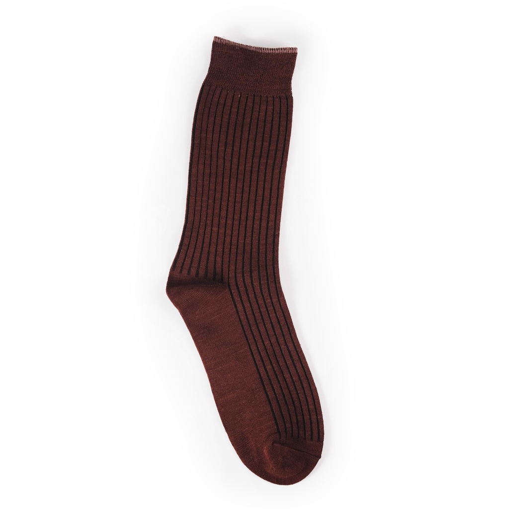 Ảnh Tất Cổ Cao Mang Giày Tây, Màu Nâu Dệt 2 Cylinder - Cotton Co Giãn Thấm Hút Tốt - Thương Hiệu Be Classy 1
