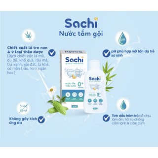 Nước tắm thảo dược SACHI 250ml – Phòng ngừa ho cảm cho bé