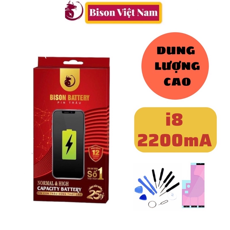 Pin Bison 8 Siêu Cao 2200mA Bảo Hành 12 Tháng | Shopee Việt Nam