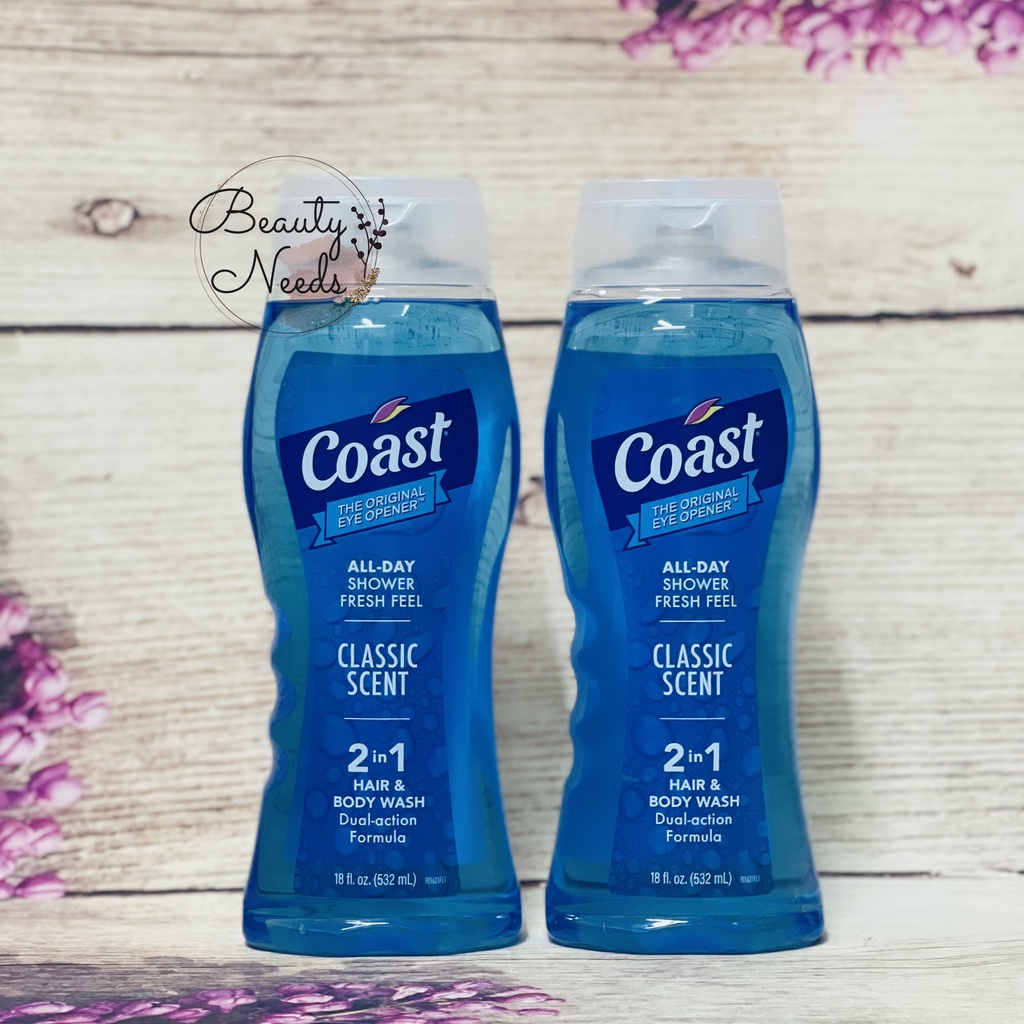 Sữa tắm gội cho Nam Coast Hair Body Wash Classic Scent chai 532ml của