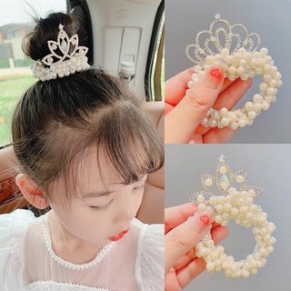 Dây buộc tóc Vương Miện ngọc Nhân Tạo dễ thương cho bé HaminStore