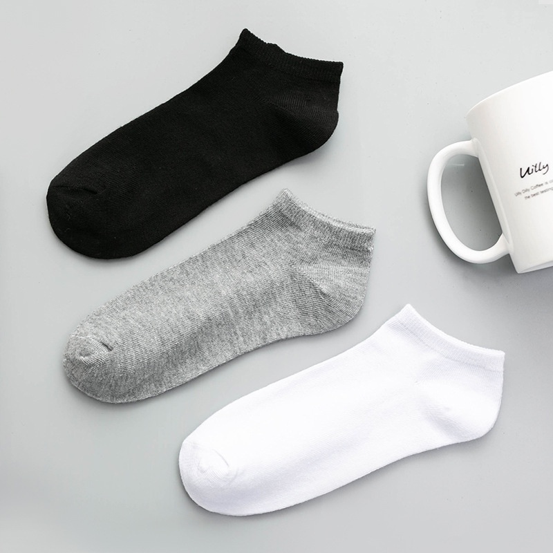 Combo Đôi Tất Nam Cổ Ngắn Công Sở, Vớ Nam Cổ Thấp Sợi Dệt Cotton Co Dãn ZANABRA T054